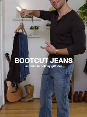 Last minute gift shopping for him? Buy this: Bootcut jeans are an iconic style. With the help of today’s trends, bootcut jeans are seeing a massive resurgence. The @Wrangler Retro Relaxed Fit Bootcut Jeans are the perfect pair for any man, whether his favorite style is bootcut or he’s experimenting with bootcut jeans for the first time. They provide the perfect amount of flare, fitting over boots nicely and a roomy seat and thighs for maximum comfort.  Does he need something more formal? I recommend the Wrangler Wranchers. The Wranchers have been a staple in my wardrobe for awhile now and they're easily one of my most asked about pants when I feature them in videos. Recreating iconic 70’s inspired outfits has never been easier. Center crease, sleek aesthetic and the perfect bootcut, these are the pants he needs.  Find all my favorite Wrangler bootcut styles at @wrangler and wrangler.com #ad #sponsored #wrangler #bootcut #jeans 