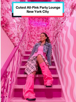 Your next all-pink party is calling💖🎉   💗Embrace the magic of Pinkmas at Social Cues - Slay!💅🏻, the newest party place that just opened in NYC and let me tell you - Pinkmas ferry did her thing Such a stunning world of pink that’s filled with tons photo ops, jaw-dropping details like ostrich feather wall, floral tunnel, shining rhinestone bar and the art pieces floor to ceiling that are simply incredible, wow🔥   💃It’s a perfect blend of glam & sass in one place and the best part - it’s NOT a pop-upYou can always reserve this party lounge regardless of the season for a birthday party, baby shower, bachelorette party or other types of events! 🩷Love that it’s fully private and you can bring your own food & drinks🥂, play your own music and take advantage of all cool and fun stuff this lounge comes with like karaoke🎙️, photo booth, pool table and bunch of group games🎊   💝It’s absolutely beautiful & so original, will definitely be throwing my birthday party next year here🥳   Pinkalicious party spot: 📍Social Cues - SLAY! 369 Hooper Street #partyplaces #pinkmas #partyroom #birthdayideas #nycparties 