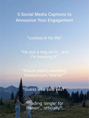 Engagement announcement caption ideas ❤️  #weddinginspo #weddingvibes #weddinginspiration #weddingplanning