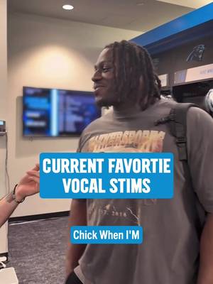 Vocal stims have taken over the locker room 🤣 #carolina #panthers #vocalstims #stimming 