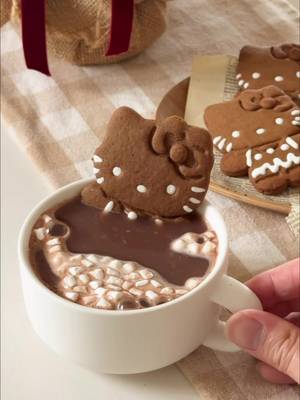 let’s make hello kitty gingerbread cookies 🎅 #sanrio #hellokitty #gingerbread 