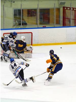 He Took A Slap Shot At The Corner😂 #hockey #fyp #hockeytiktoks #hockeyboys #foryou 