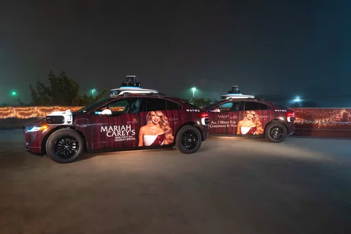 Pulling up to the holidays in style. 🎁✨ @Mariah Carey custom Waymo vehicles are now driving in LA, SF, and PHX. Use code “MARIAHMODE” for a very special in-car surprise.