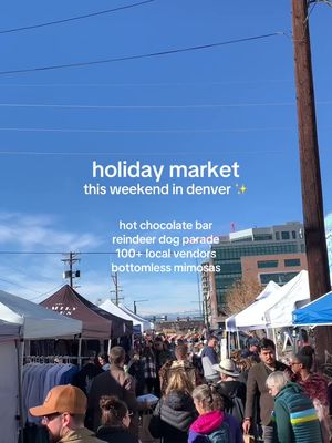 and it’s new(ish)! denver bazaar holiday market will be at highlands square tomorrow, sat dec 13th 11-5pm 🎁 shop, sip + bring the pup! #denver #colorado #christmas 