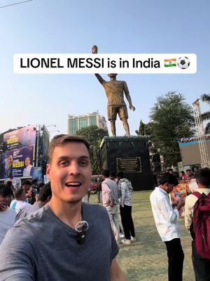 World’s largest Lionel Messi Statue in INDIA 😂⚽️ I literally just arrived in Kolkata, India today and found out that Lionel Messi literally arrived in the city today. He is doing a “GOAT tour” in 3 Indian cities and Indian locals could spend hundreds of dollars to see him while he apparently only spend a couple of minutes at the stadium. The statue, which is the world’s largest of Lionel Messi, also apparently took just  40 days to built. A record speed, while many infrastructure projects like the Kolkata metro took decades to build and many roads and other public transport systems are quite broken. I’m wondering what locals in Kolkata think about this? 😅 One of my most random travel moments ever. #india #messi #messiinindia #solotravel 