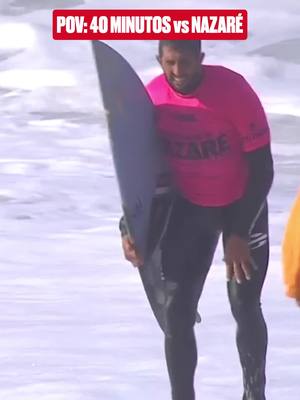40 minutinhos contra Nazaré, sem perder a amizade! 😂 Se liga no estado do nosso campeão, depois da bateria que garantiu sua vitória como melhor performance masculina durante o TUDOR Nazaré #BigWaveChallenge. É só para os fortes! 💪 #WSLBrasil