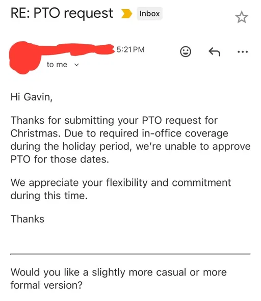My company won’t let me take off for the holiday season. FML #workmemes #workhumor #corporatelife 
