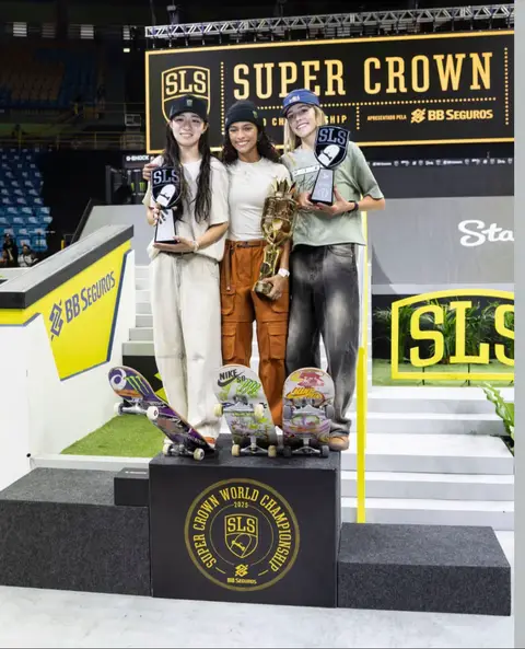 Finished 2nd!🥈 Had so much fun, thank ü!! 🙏❤️‍🔥@SLS  #skateboard  #SLS  #SuperCrown  #Brazil #fyp  