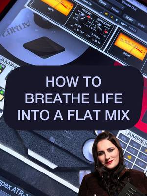 A 'Flat' sounding mix is something that a lot of us have suffered from at some point. This tutorial depicts the techniques I would apply to bring a flat mix to life. In this example you will hear the effect of each plugin as I build it on top of the others, until we get a mix that is sounding much more vibrant, punchy and exciting. The techniques I'm doing in this video aren't that radical or extreme - they are subtle enhancements that, together, make a huge impact.  The plugins used in this videos are (in order): - @uaudio Ampex ATR-102 Mastering Recorder - @fabfitler_plugins Pro Q4 - @fabfitler_plugins Pro MB - @fabfitler_plugins Saturn 2 - @sslaudio SSL Fusion Stereo Image -------- 👋 Visit www.aubreywhitfield.com/store or the link in my bio where you will find: ◾️Online Courses in Producing and Mixing ◾️A collection of mixing and mastering masterclasses ◾️Preset Packs for your favourite plugin ◾️My mix template in Logic Pro, Ableton & FL Studio ◾️Pre-made Plugin Mixing Chains ◾️EQ frequency guides ◾️Some freebies! ◾️Plus more....