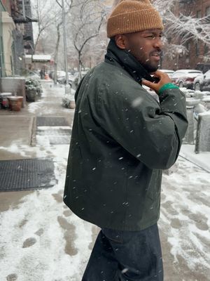 i mean it is glorious, but not when you have to get errands done lol #nyc #mensstyle #mensfashion #snowday #OOTD 