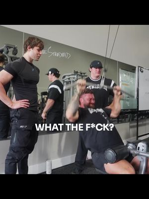 David instantly regretting the decision to workout with me and Sam😂
