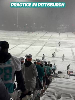 Practice up north 🐬 #pittsburgh #nfl #snow #football 