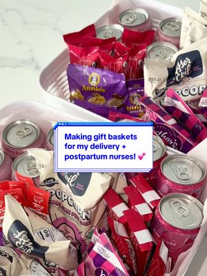 I put together thank you baskets for all of my nurses!! 🥲 patiently waiting for baby girl 💕 #laboranddelivery #laboranddeliverynurse  #nursebasket #postpartum #39weekspregnant 