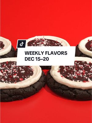 🎄 THE COOKIE THAT STOLE CHRISTMAS (NEW) | 🎁 HOLIDAY RED VELVET SANDWICH COOKIE (NEW) | 🥛 EGGNOG TRES LECHES CAKE | 🍫 CHOCOLATE CRUMB COOKIE FT. OREO | 🥜PEANUT BUTTER CUP COOKIE FT. REESE’S | 🔴 CANDY CANE BROWNIE COOKIE | 🍪MILK CHOCOLATE CHIP COOKIE #Crumbl