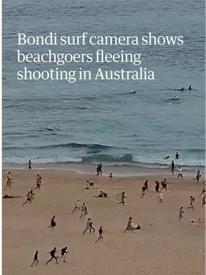 A surf camera on Bondi beach has captured people fleeing after a shooting Sunday evening.   A father and son have been identified as the alleged shooters in a terrorist attack at Sydney’s Bondi beach, as authorities confirm the death toll from the massacre has risen to 16, including one child. The Australian prime minister, Anthony Albanese, said the shooting was “an act of pure evil, an act of antisemitism, an act of terrorism on our shores”. It was Australia’s worst mass shooting in 29 years. Tap the link above for the latest news story.