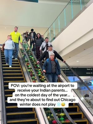 Me: so excited to receive my parents Chicago weather: let’s traumatize them immediately 🥶 #indianparents #chicagowinter #surprise #funnynotfunny #chicagotiktok 