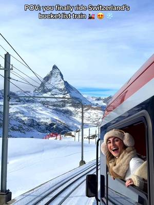Europe’s HIGHEST open cog railway! 🤯 🏔️  The Gornergrat Railway runs from Zermatt to Gornegrat offering incredible views of the iconic Matterhorn 🏔️  💰 98CHF return & optional 7CHF for priority boarding (inc. train ticket + access to ZOOOM interactive exhibition) - Interrail/Eurail not accepted but Swiss Pass is for 50% off ⏰ approx 33 minutes one way  🏔️ reaches a height of 3,089m  SEND this to someone who’d love this 😍🚂  #gornergrat #matterhorn #switzerland #travelswitzerland #traintravel 