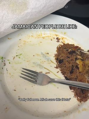 Just scrape out the plate & done man 😩😂🇯🇲 #jamaicatiktok #facts #relateable #caribbeantiktok 
