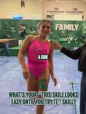 Looks easy until you try it 😅 @Liv Karas asked @MSU Gymnastics which skills are sneakily tough 🫣