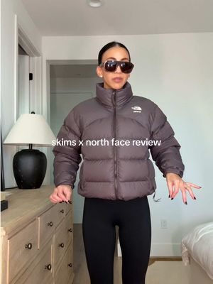 will be wearing this all winter #skims #thenorthface #skimsreview #pufferjacket #winterjacket 