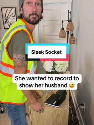 Finally the solution to having your furniture sit flush against the wall #sleeksocket #sleekoutlet #electricaltips #homehacks #tiktokshopcreatorpicks 