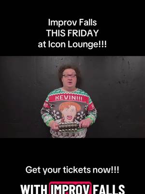 Improv Falls is BACK for our Christmas show THIS FRIDAY at Icon Lounge!!! 8 pm!!! Get your tickets now!!! Ticket link in the comments section!! :) #improvfalls #improv #iconlounge 