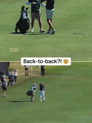 Same hole, same club, same outcome 🤯 #golftok #golftiktok #AdrianMeronk #LIVGolf #xyzabc @Adrian Meronk 