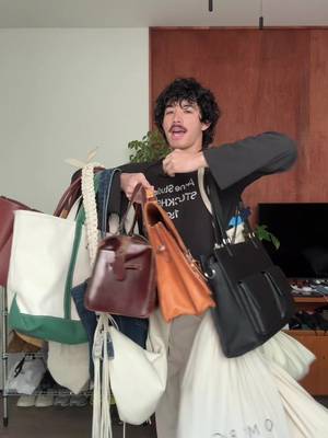 Wanted to share my bags w y’all since I love them smmmmm #bagtour #fashioninspo #styleinspo #fashiontok #mensfashion 