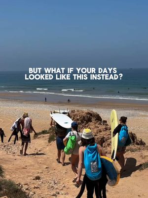 Comment SURF🏄‍♀️ to be added to the Groupchat with all the details and access to talk to the team and I about questions and more! See you in April!! #surftrip #morocco #solotravel 
