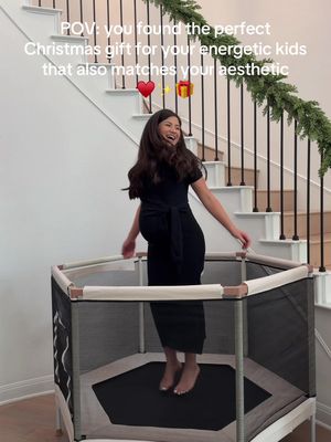 The perfect toddler gift by @SquareHouse! Love this indoor trampoline for our littles - about to have 3 kids and need more screen free play options. Love this one! #squarehousetrampoline #toddlertrampoline #toddlergift #austinmom #aestheticgifts 