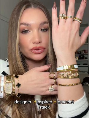 a few of my favorite designer inspired jewelry pieces 😋✨ #amazonjewelry #amazonfinds #tarnishfreejewelry #designerinspired #jewelrytour 