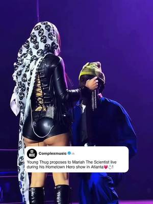 Big congratulations to Young Thug and Mariah The Scientist! He proposed tonight during his Hometown Hero show 💍💓 🎥: via @JM.edia 
