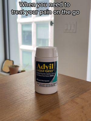 All the pain treating power of Advil Liqui-Gels in a perfectly purse-sized container. Always with you, whenever and wherever you need it.