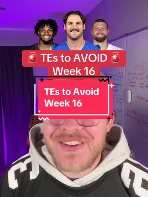 TEs to Avoid for Week 16 of fantasy football #fantasyfootball #fantasyfootballtips #fantasyfootballadvice 