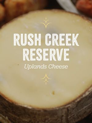 ”Celebratory, indulgent, tradition,” Andy Hatch on what makes this cheese such an unforgettable vibe. Available only for a limited time.  🧀: Uplands Cheese 📍: Dodgeville, WI #TheStateOfCheese #rushcreekreserve #rushcreekcheese #cheese #wisconsin #wisconsincheese #cheesetok