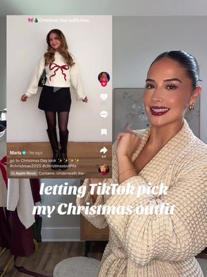 Had to hop on the “my Christmas outfit” trend 🎄🎅🏻 what do you guys think?? Should I wear this for Christmas?? #mychristmasoutfit #myoutfit #christmasoutfit #holidayoutfit #outfittrend 