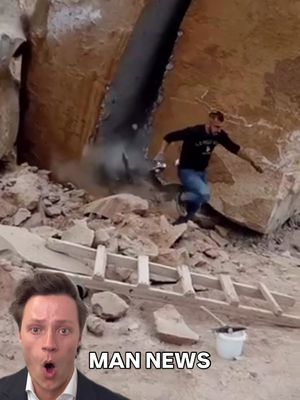 Hammer tings to split boulder (via greekmasons/ig) #asmr #waitforend #rock
