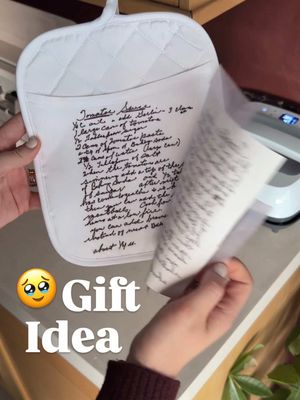 This is the most special thing I’ve ever made 🥹 #ad Some of our most memorable family memories are over at my Great Aunt’s house playing cards, and there was always a huge plate of pasta involved. Now we have a new family heirloom made with my @Cricut Maker 4 and EasyPress 3, and I can’t wait to give this to them! #cricutmade