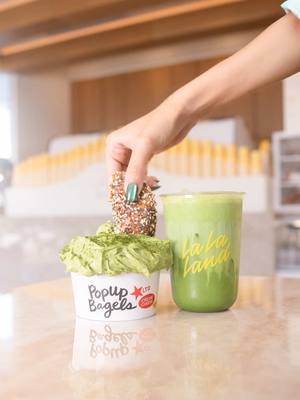 LA LA LAND X POP UP BAGELS BRENTWOOD EXCLUSIVE MATCHA SCHMEAR how much matcha is too much matcha? our brentwood neighbors teamed up on a limited-time matcha schmear — la la land’s signature matcha folded into popup bagels’ iconic cream cheese. smooth, earthy, and perfectly green. launching this Friday 12/19 at PopUp Bagels Brentwood Grand Opening, available while supplies last! 