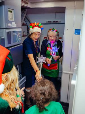 Nonstop to the North Pole ✨ Last weekend, 43 kids — many flying for the first time — experienced the magic of Alaska Airlines’ annual Fantasy Flight. Thanks to our employees and volunteers for creating unforgettable holiday memories! 