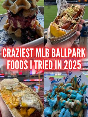 The Top-5 craziest food items I tried at MLB ballparks in 2025! ⚾️🌭 #MLB #baseball #ballpark #ballparkfood #stadiumfood  (At The Ballpark Food Review, At The Stadium Food Review)