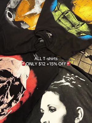 ALL T-shirts only $12+15% off??? — a total steal. 🏃 Tap into our live before they sell out.😮‍💨 #culturekings #marvelfan #tiktokmademebuyit #holidayhaul #holidaygiftideas #tshirt #streetwear #StreetStyle  