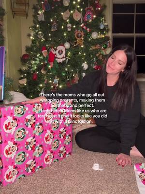 What Mom are you?!  Reminder: Moms who are terrible at wrapping presents … you’re not alone 🫶 #momhumor #christmashumor #momsatchristmas #wrappingpresents #typeAtypeB 