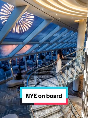 Perks of having floor-to-ceiling windows in MSC Yacht Club. 🎆 Who’s welcoming 2026 on board with us? 💙 #MSCCruises #cruisetok #cruiseship #NewYears #2026