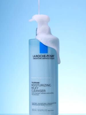 Hydrated skin, coming to a bathroom shelf near you 💧☁️Toleriane Milky Cleanser melts away dirt + makeup, leaving skin calm, clean & hydrated 💙​ ​ #larocheposay #dryskin #winterskincare​