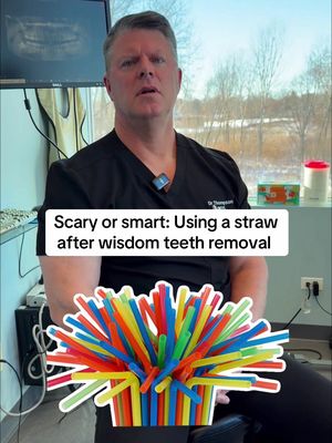 Straws after wisdom teeth removal? #fyp #oralsurgeon #wisdomteeth 