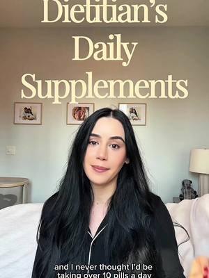 Taking supplements used to feel extra… now it feels like survival as a new mom. Your body is healing, feeding, functioning, and trying its best every single day. Supplements won’t fix everything, but they can support you through the chaos of pregnancy, postpartum, and breastfeeding. Here’s what I take in a day and why: Midday (with lunch)  • Prenatal — to cover increased needs for iron, folate, iodine, and all the baseline nutrients that support baby + postpartum healing. • Creatine — helps with muscle recovery, strength, and even cognitive support… and yes, it’s safe for women. I take it with a meal for better absorption. Nighttime: • Choline — crucial for baby's brain development and supporting my own nervous system, mood, and memory. • DHA — omega-3s for baby’s brain + my brain, and helps reduce inflammation. • Magnesium + Calcium — for muscle relaxation, sleep, bone health, and preventing that tight, anxious feeling I get some nights. • Sunflower Lecithin — helps keep milk flowing smoothly. Everyone’s needs are different, but these are the supplements that support me during pregnancy, postpartum, and breastfeeding. Always talk to your provider or dietitian before starting anything.