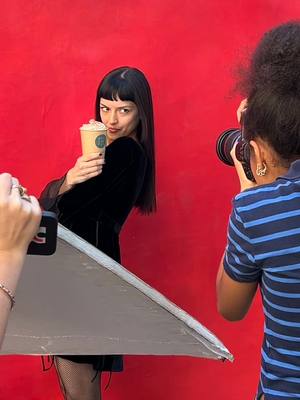 A little BTS from our shoot with @themarias ✨ Yes, this was filmed in the backyard of our Williamsburg café. The Coquito Matcha is only on the menu for a few more weeks, and every cup supports environmental conservation efforts in Puerto Rico. Sip it while you can, through January 5. @Sophia behind the lens 📷