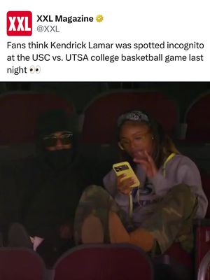 Fans think Kendrick Lamar was spotted incognito at the USC vs. UTSA college basketball game last night 👀 Thoughts? 💭