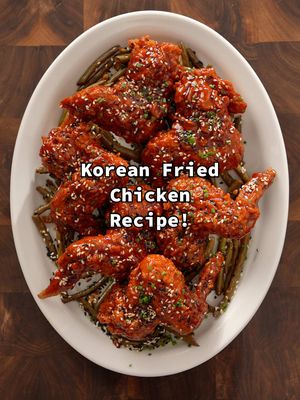 Made Korean fried chicken & No Soy Teriyaki green beans for my little brother 😭 with a little help from @Del Monte #cando #delmonte